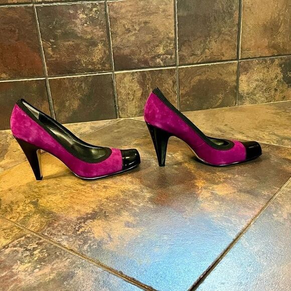 Nine West Wndakin Purple Black High Heels 7.5 - Picture 4 of 14